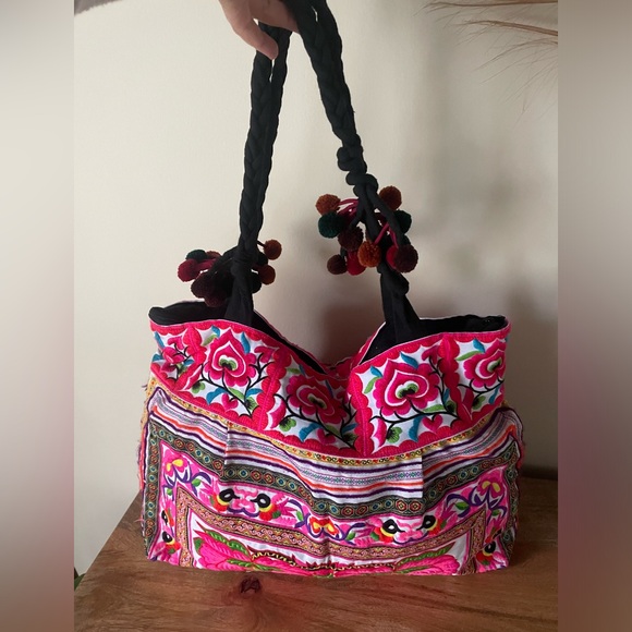 Thai Embroidered Tote Bag - Picture 3 of 11